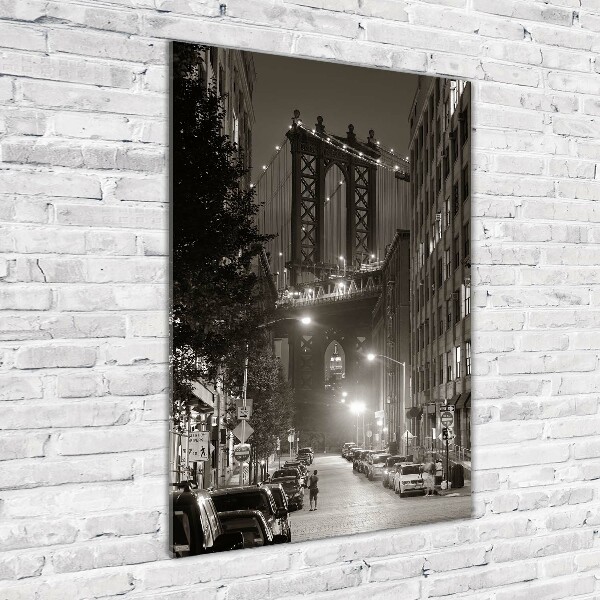 Glasbild vertikales Manhattan, New York