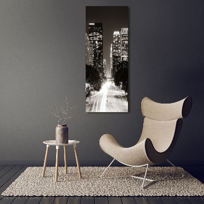 Foto auf glas vertikales Los Angeles bei Nacht