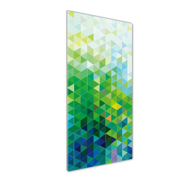 Glasbild vertikales Abstrakte Dreiecke