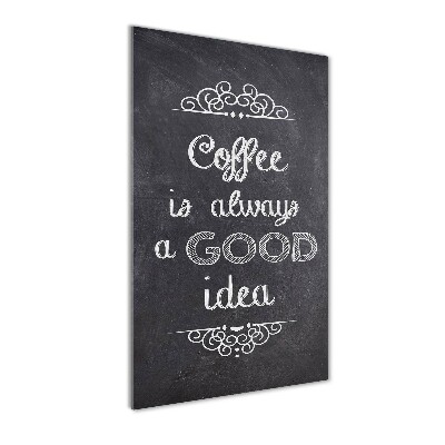 Glasbild vertikales Kaffeecollage