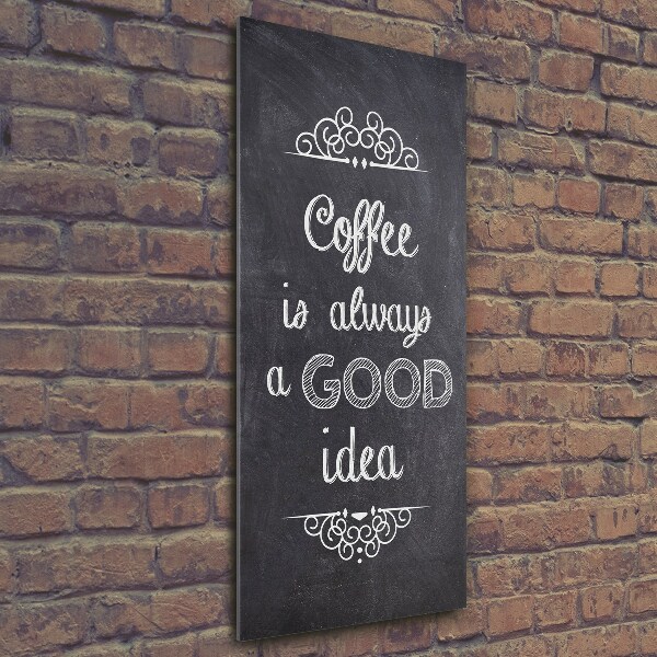 Glasbild vertikales Kaffeecollage