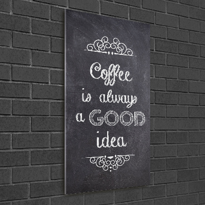 Glasbild vertikales Kaffeecollage