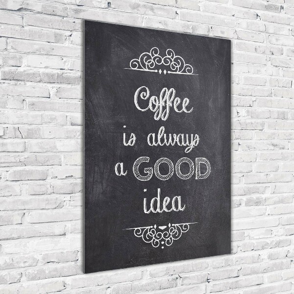 Glasbild vertikales Kaffeecollage