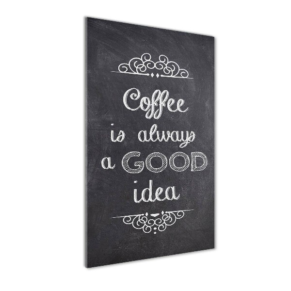 Glasbild vertikales Kaffeecollage