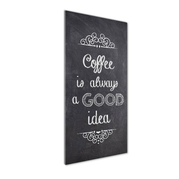 Glasbild vertikales Kaffeecollage