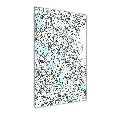 Bild aus glas vertikales Blumenmuster