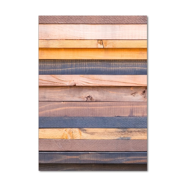 Foto auf glas vertikales Holzwand