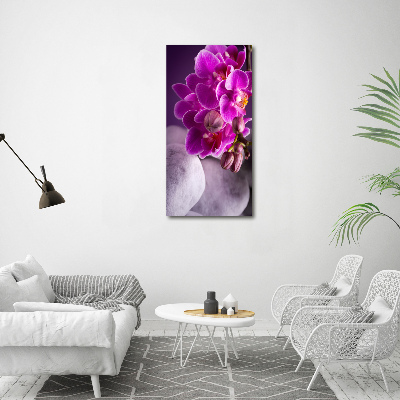 Foto auf glas vertikales Rosa Orchidee