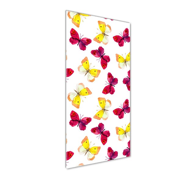 Foto auf glas vertikales Bunte Schmetterlinge