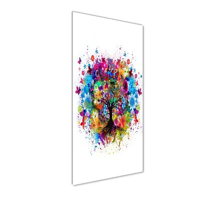 Foto auf glas vertikales Abstrakter Baum