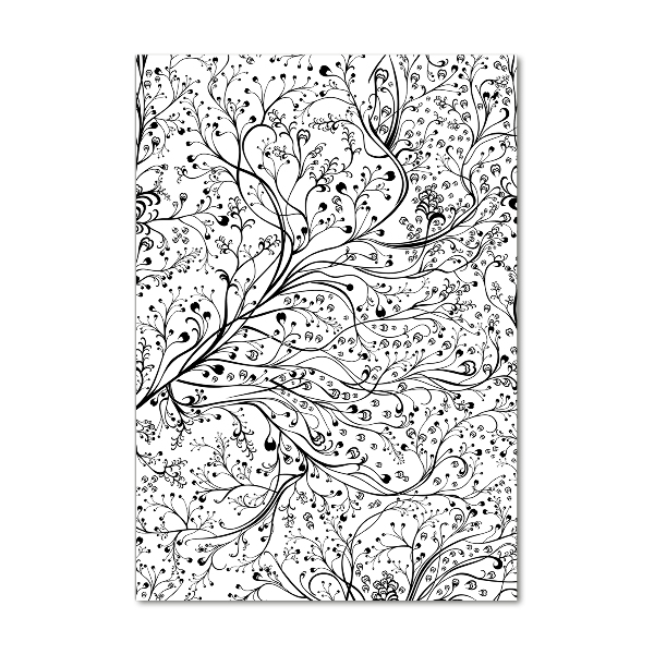 Glasbild vertikales Zweige