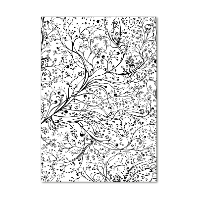 Glasbild vertikales Zweige