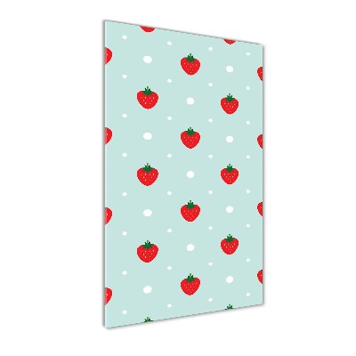Foto auf glas vertikales Erdbeeren