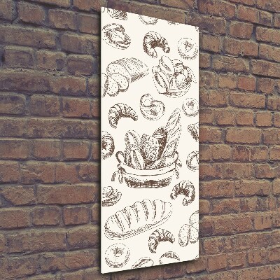 Glasbild vertikales Brot
