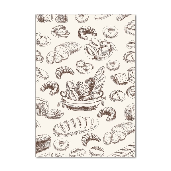 Glasbild vertikales Brot