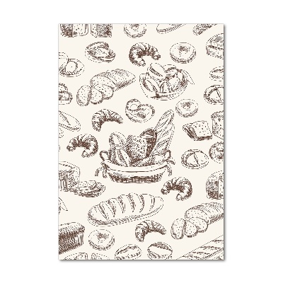 Glasbild vertikales Brot