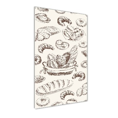 Glasbild vertikales Brot