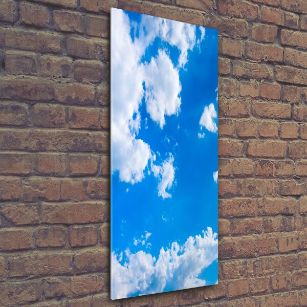 Bild aus glas vertikales Wolken am Himmel