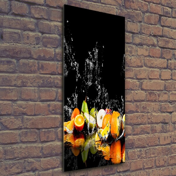 Glasbild vertikales Obst