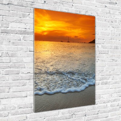 Foto auf glas vertikales Sonnenuntergang