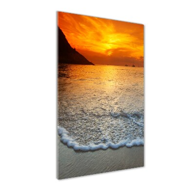 Foto auf glas vertikales Sonnenuntergang