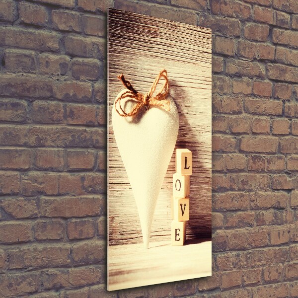 Bild aus glas vertikales Liebe