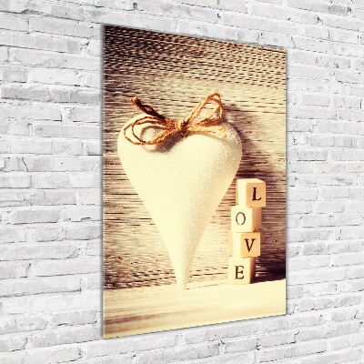 Bild aus glas vertikales Liebe