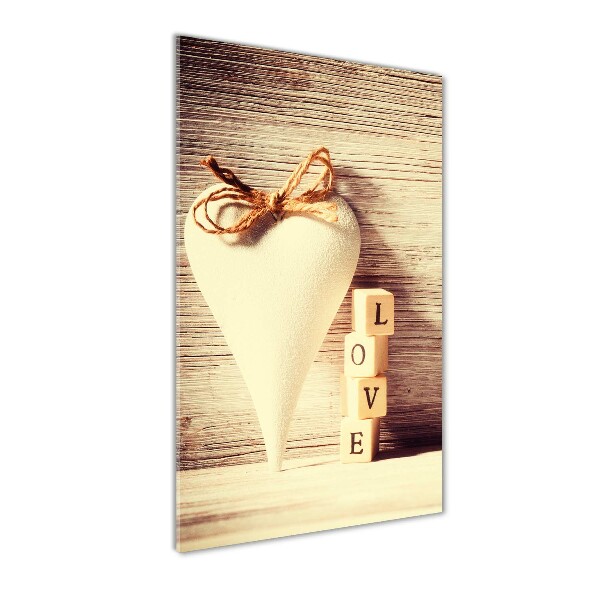 Bild aus glas vertikales Liebe