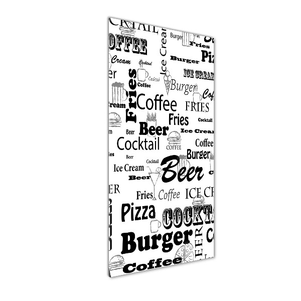 Foto auf glas vertikales Speisekarte