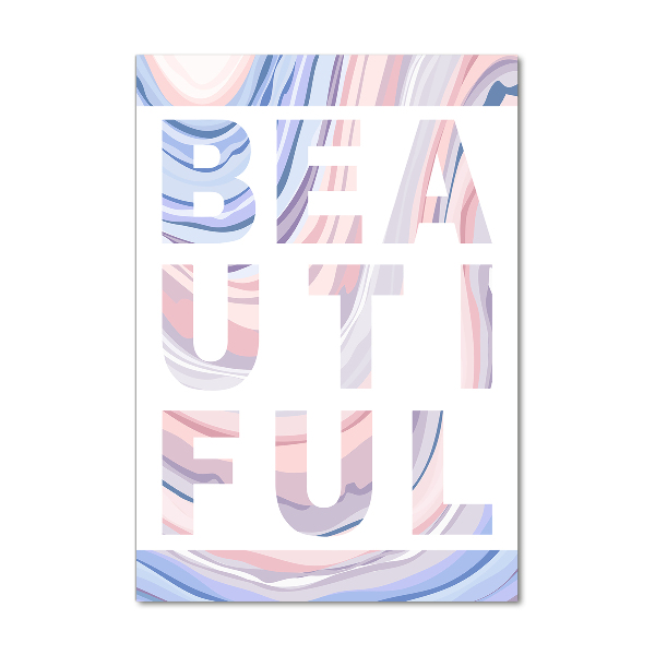 Glasbild vertikales Schön