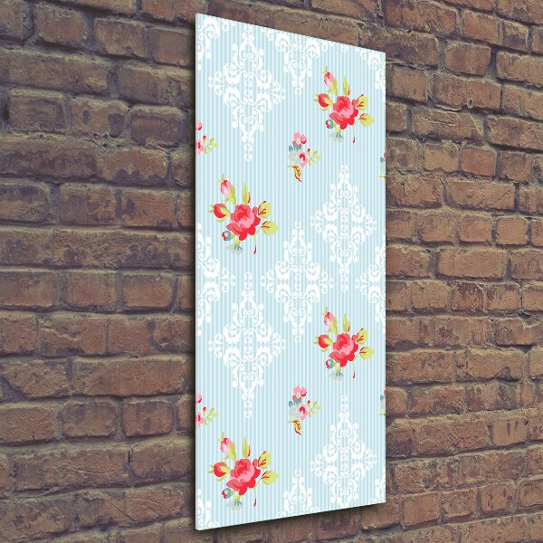Foto auf glas vertikales Rosen