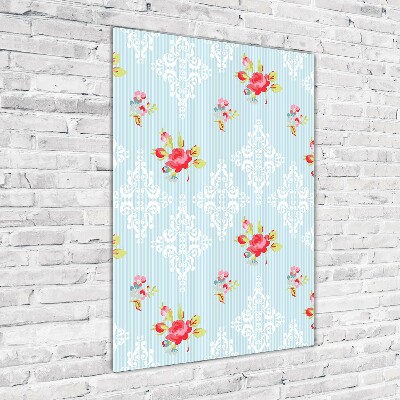 Foto auf glas vertikales Rosen