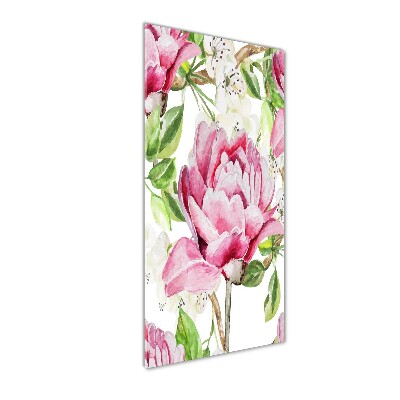 Bild aus glas vertikales Pfingstrose