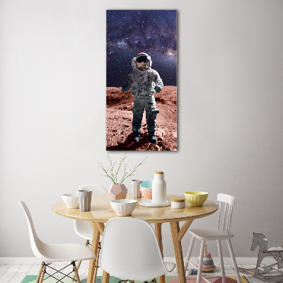 Glasbild vertikales Astronaut