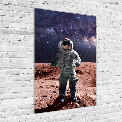 Glasbild vertikales Astronaut