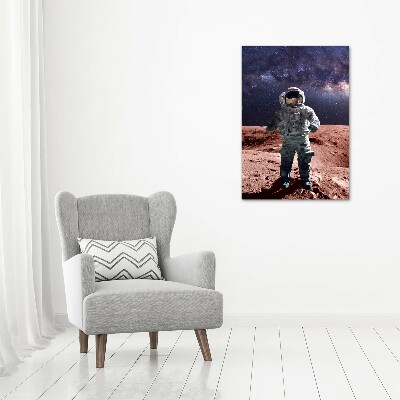 Glasbild vertikales Astronaut