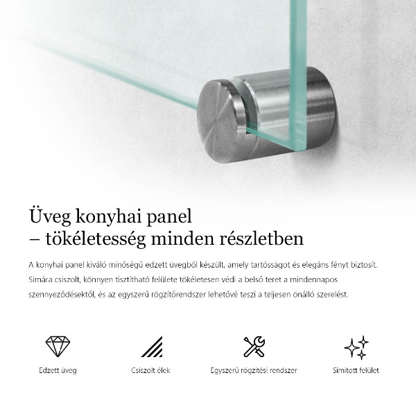 Glas für Küchenrückwand transparent 