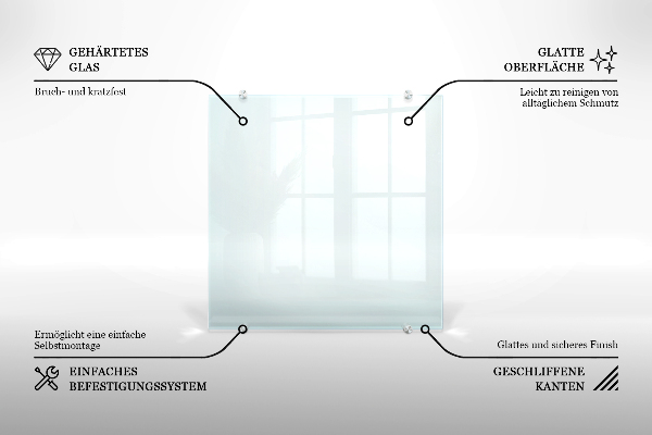 Glas für Küchenrückwand transparent 