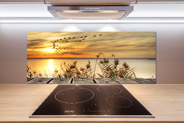 Küchen wandpaneel Pier am See