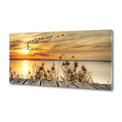 Küchen wandpaneel Pier am See