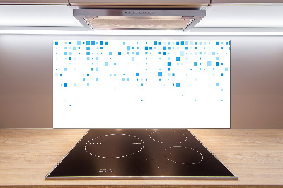 Platte für Küchenrückwand Blaue Quadrate