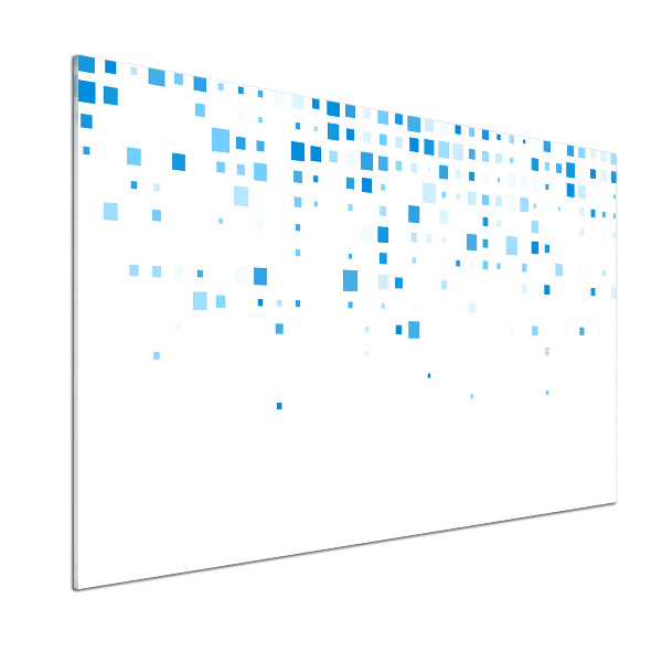 Platte für Küchenrückwand Blaue Quadrate