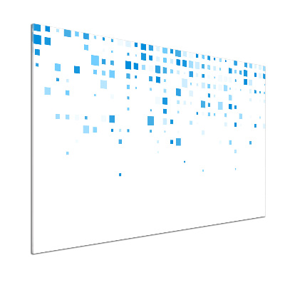 Platte für Küchenrückwand Blaue Quadrate