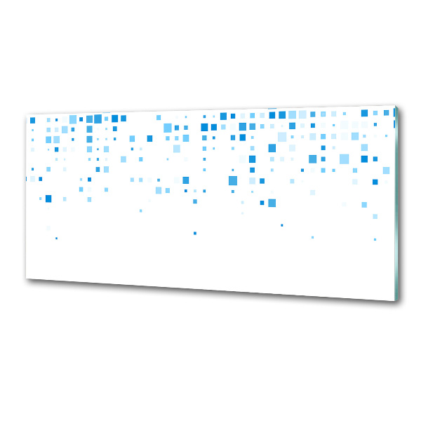 Platte für Küchenrückwand Blaue Quadrate