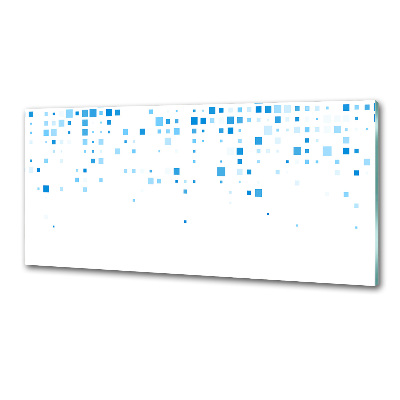 Platte für Küchenrückwand Blaue Quadrate