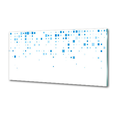 Platte für Küchenrückwand Blaue Quadrate