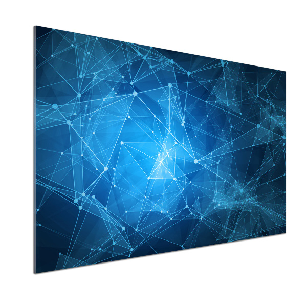 Küchen wandpaneel Blaue Linien