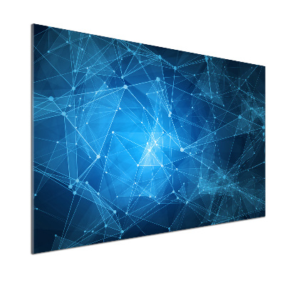 Küchen wandpaneel Blaue Linien