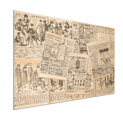 Platte für Küchenrückwand Eine alte Zeitung