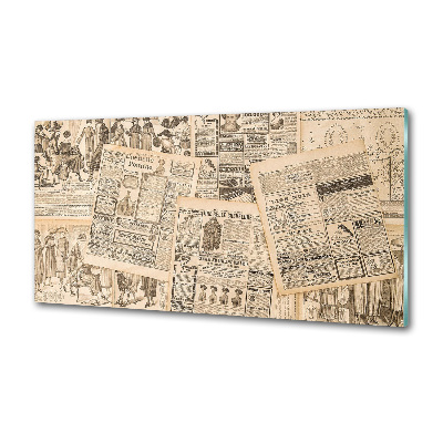 Platte für Küchenrückwand Eine alte Zeitung